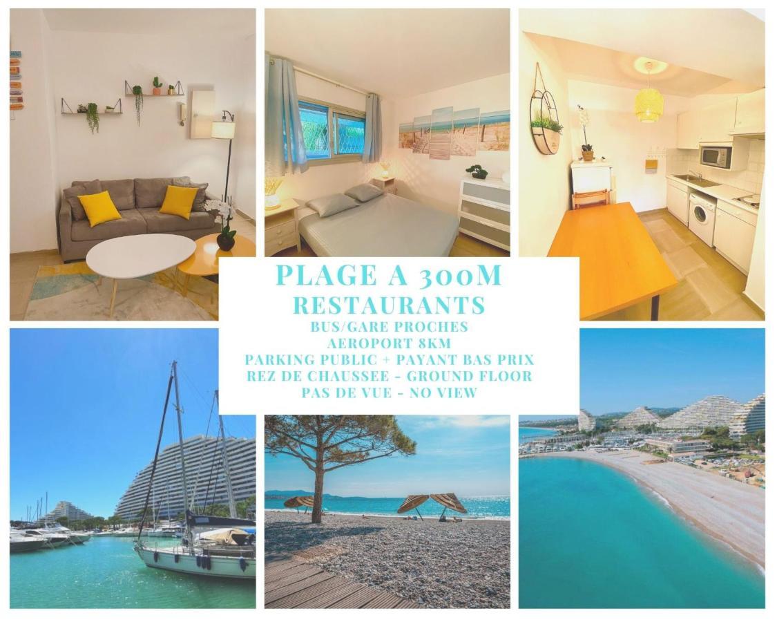 Superbe Appartement A 300M De La Plage, Rdc - Fame Marina Baie Des Anges ヴィルヌーヴ・ルベ エクステリア 写真
